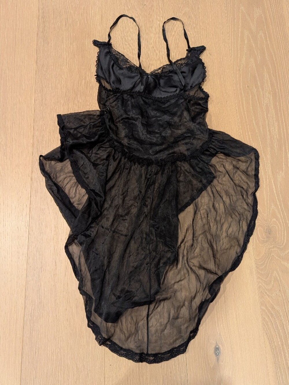 Vintage Black Lace Chemise Nightdress - Women's Intimates - Picture 6 of 9